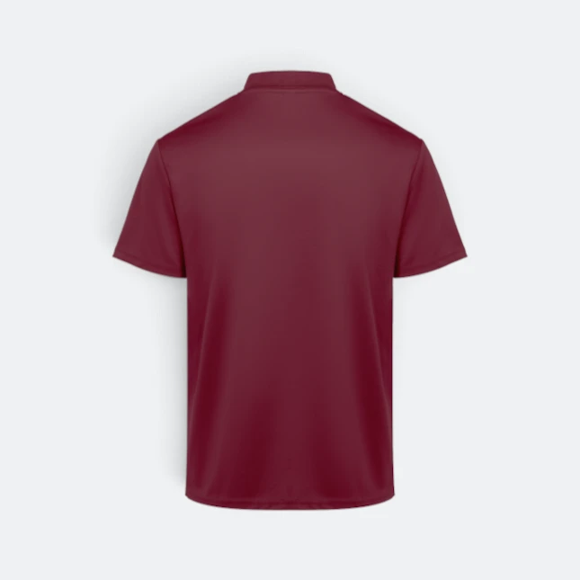 QD82 Quick Dry Sublimation Polo Brush Stroke Gradient Maroon Qd82 quick dry sublimation polo brush stroke gradient maroon back view
