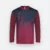 Qd83 quick dry long sleeve sublimation t-shirt maroon colour view