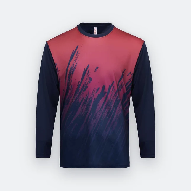 Qd83 quick dry long sleeve sublimation t-shirt navy colour view