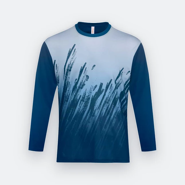 Qd83 quick dry long sleeve sublimation t-shirt navy pro colour view