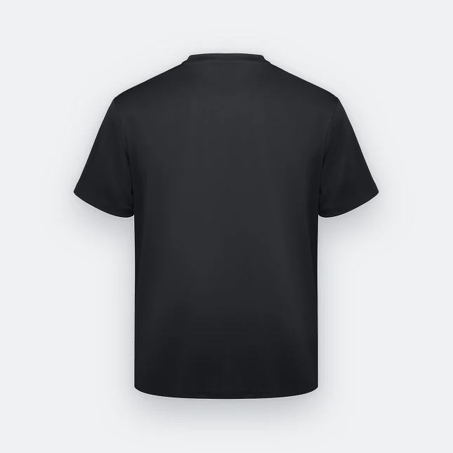 Qd85 quick dry sublimation t-shirt criss-cross brush black back view