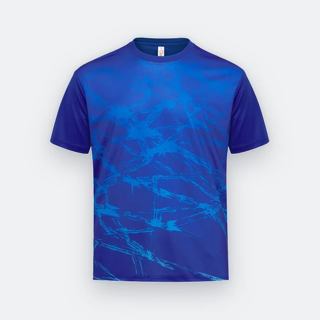Qd85 quick dry sublimation t-shirt criss-cross brush royal colour view