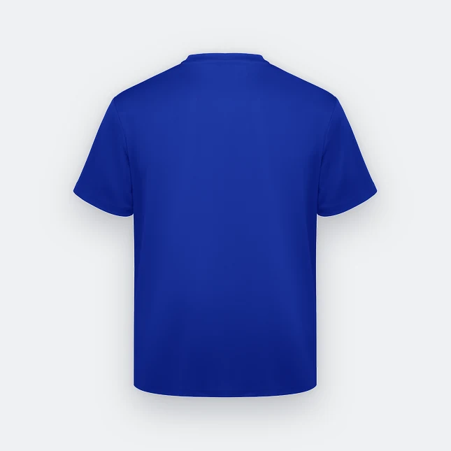 Qd85 quick dry sublimation t-shirt criss-cross brush royal back view
