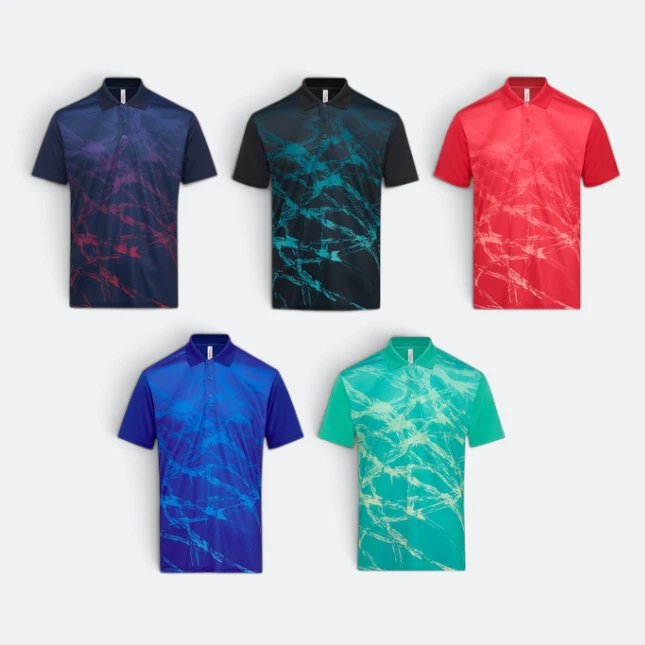 Qd86 quick dry sublimation polo criss-cross brush all colours