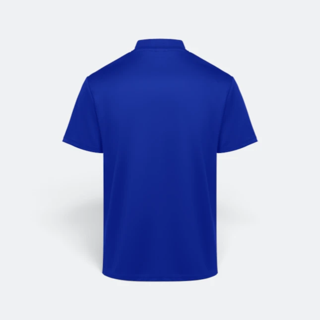 Qd86 quick dry sublimation polo criss-cross brush royal back view