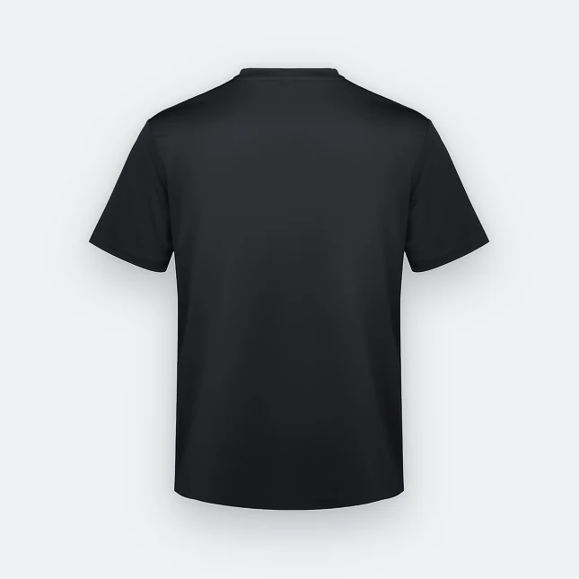 Qd89 quick dry sublimation t-shirt marble swirl black back view