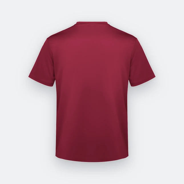 Qd89 quick dry sublimation t-shirt marble swirl maroon back view