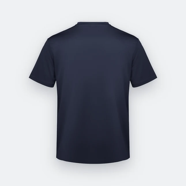 Qd89 quick dry sublimation t-shirt marble swirl navy back view