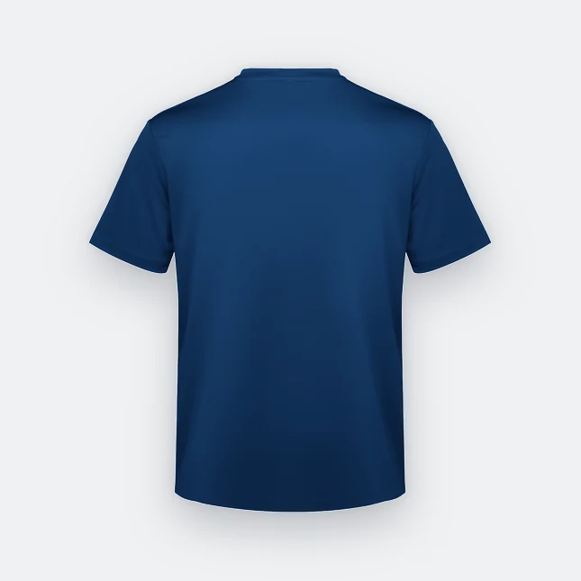 Qd89 quick dry sublimation t-shirt marble swirl navy pro back view