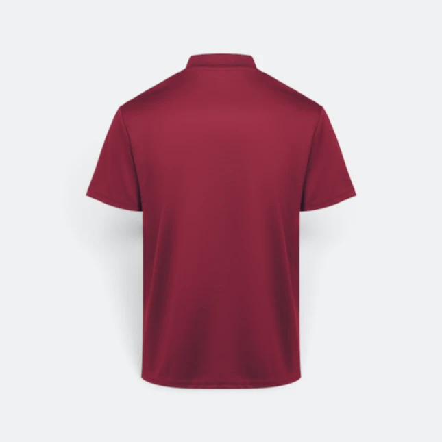 QD90 Quick Dry Sublimation Polo Marble Swirl Maroon Qd90 quick dry sublimation polo marble swirl maroon back view