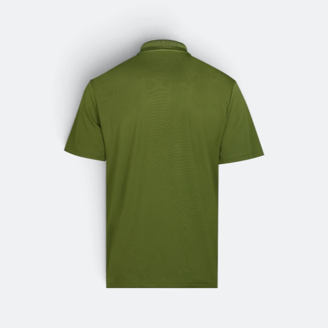Qd92 quick dry sublimation polo distressed block olive back view