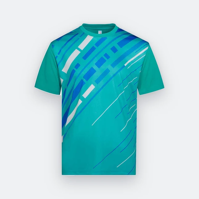 Qd93 quick dry sublimation t-shirt speed line emerald colour view