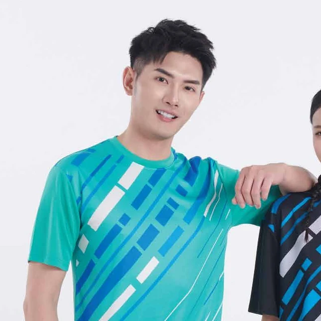 Qd93 quick dry sublimation t-shirt speed line worn by model
