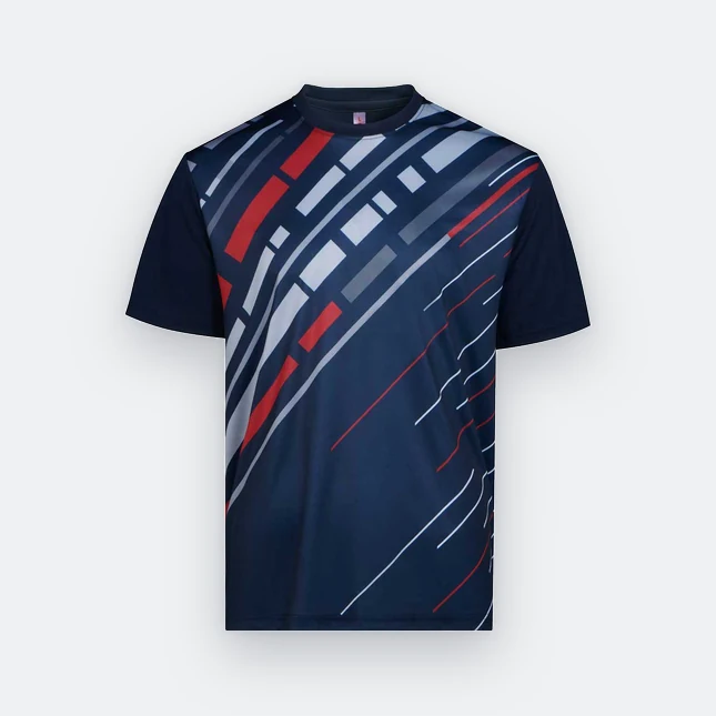 Qd93 quick dry sublimation t-shirt speed line navy colour view