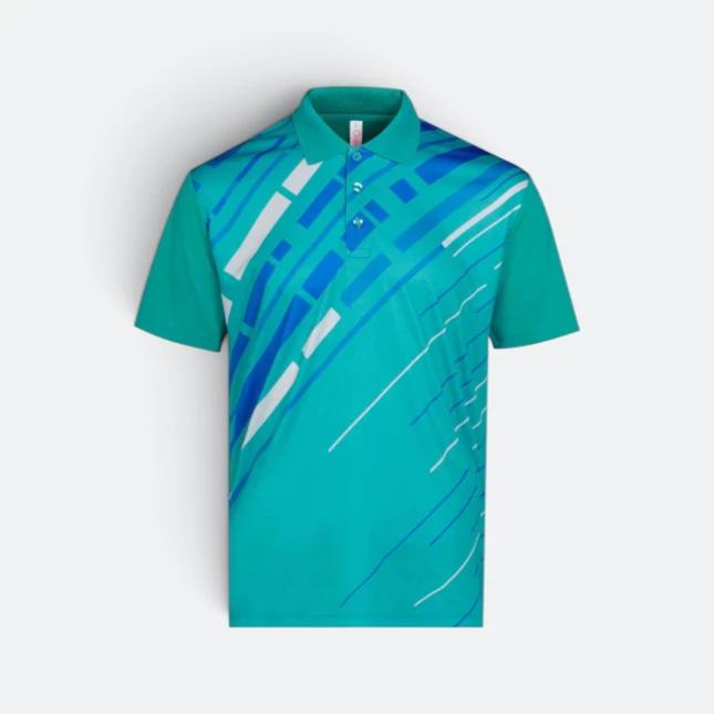 Qd94 quick dry sublimation polo speed line emerald colour view
