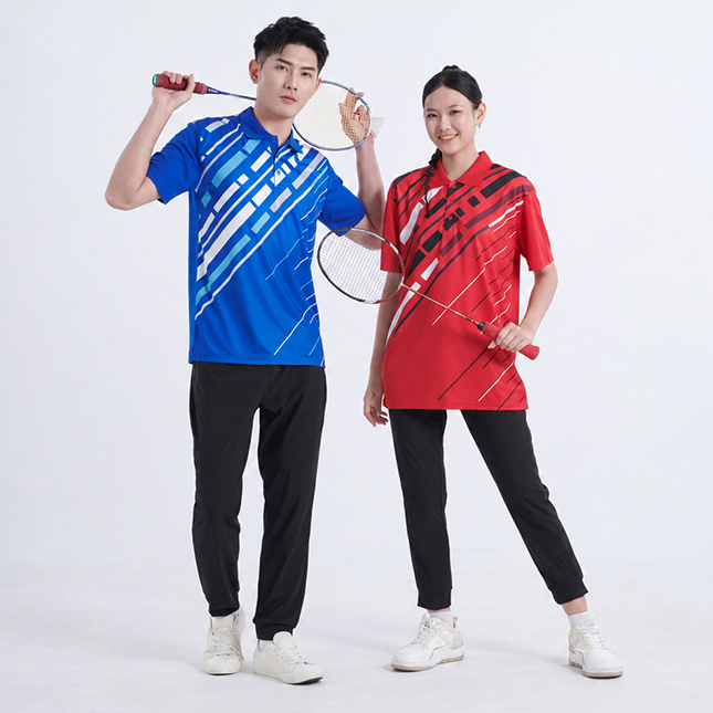 Qd94 quick dry sublimation polo speed line worn by model