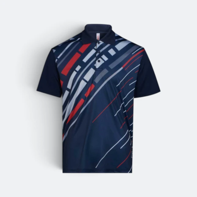 Qd94 quick dry sublimation polo speed line navy colour view