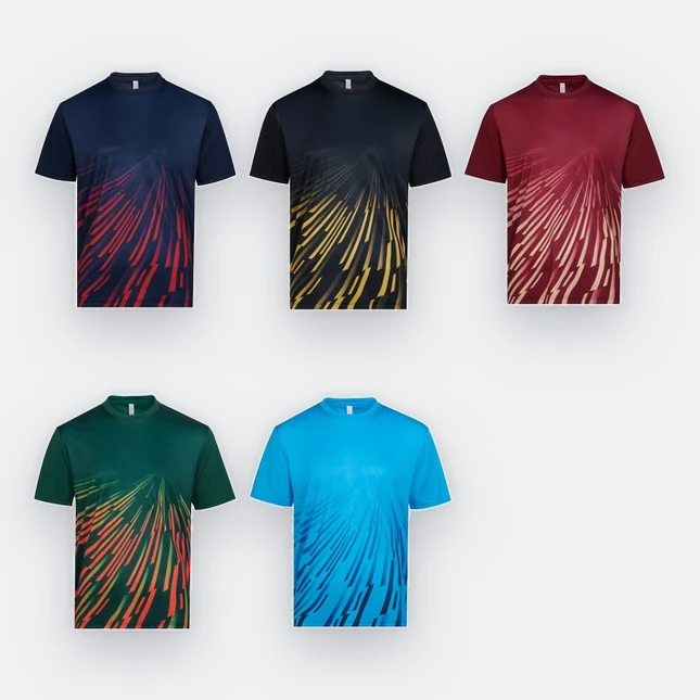 Qd95 quick dry sublimation t-shirt burst all colours