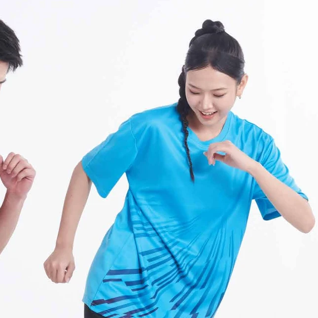Qd95 quick dry sublimation t-shirt burst worn by model