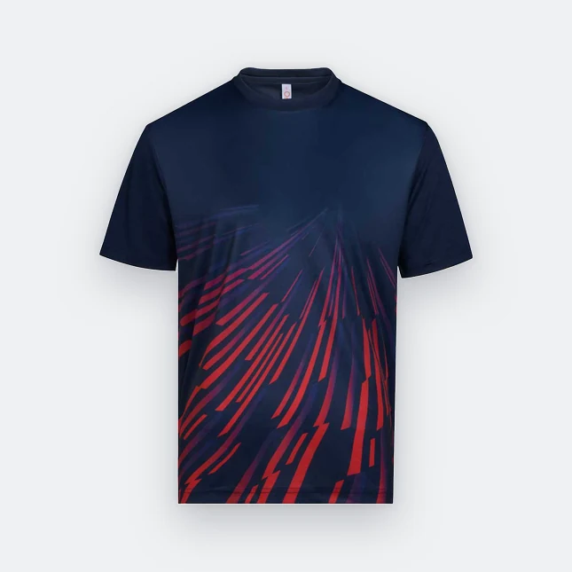 Qd95 quick dry sublimation t-shirt burst navy colour view