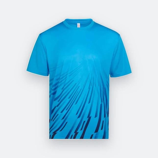 Qd95 quick dry sublimation t-shirt burst sea blue colour view