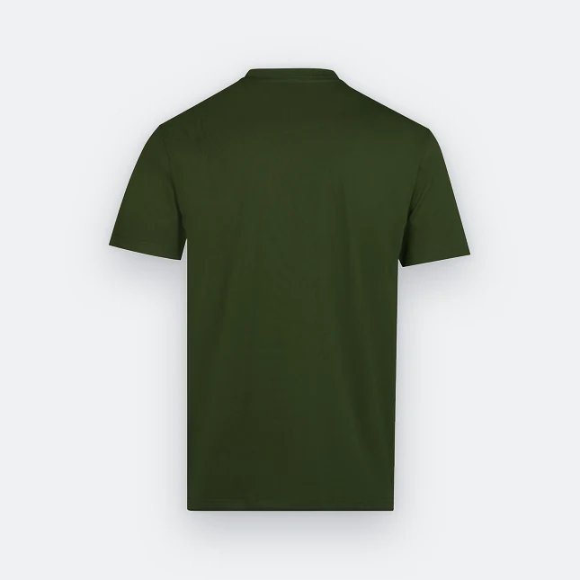 Rn60 combed cotton (190gsm) short sleeve basic t-shirt army green back view
