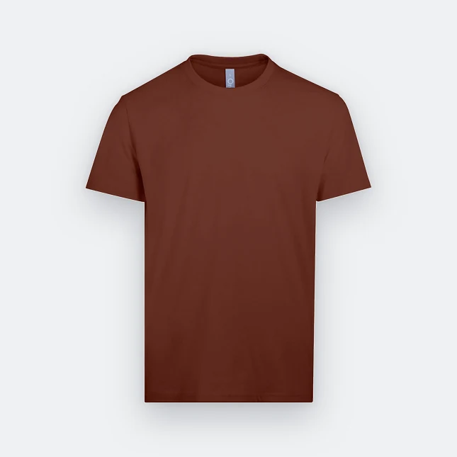 Rn60 combed cotton (190gsm) short sleeve basic t-shirt brown colour view