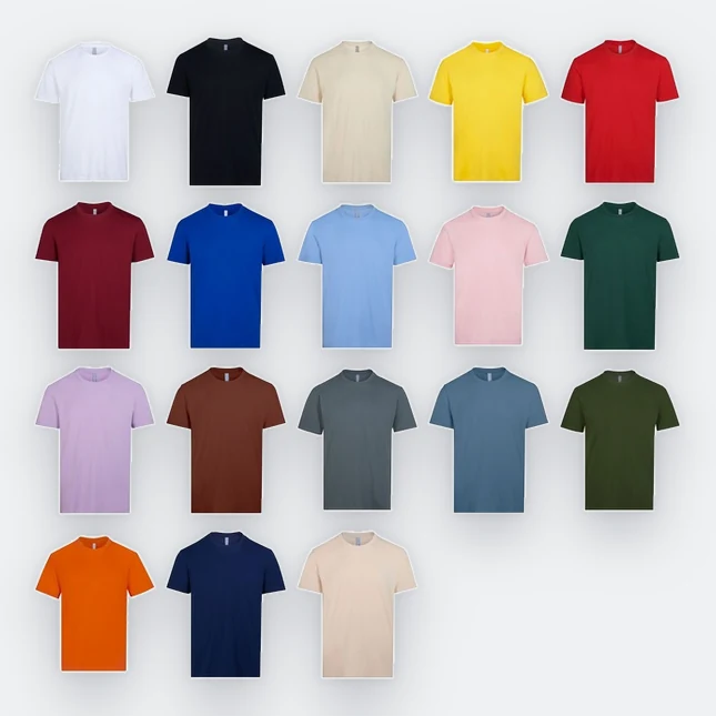 Rn60 combed cotton (190gsm) short sleeve basic t-shirt all colours