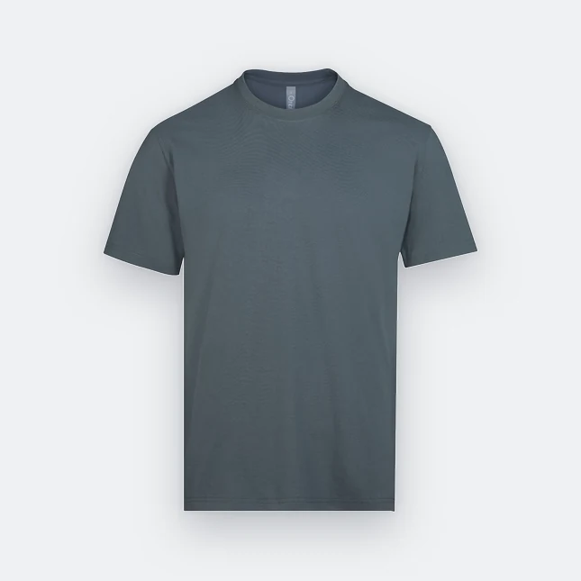Rn60 combed cotton (190gsm) short sleeve basic t-shirt dark grey colour view