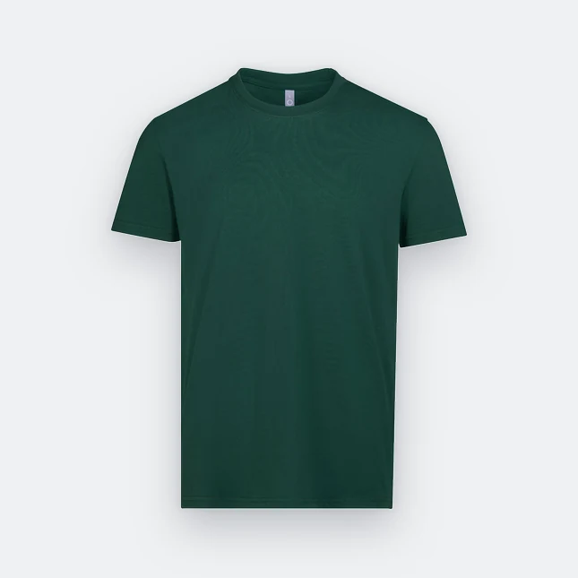 Rn60 combed cotton (190gsm) short sleeve basic t-shirt forest green colour view