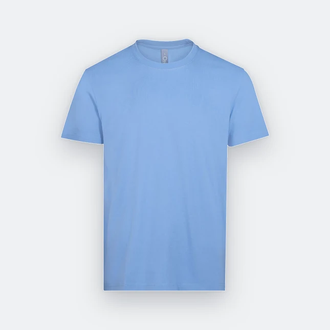 Rn60 combed cotton (190gsm) short sleeve basic t-shirt light blue colour view