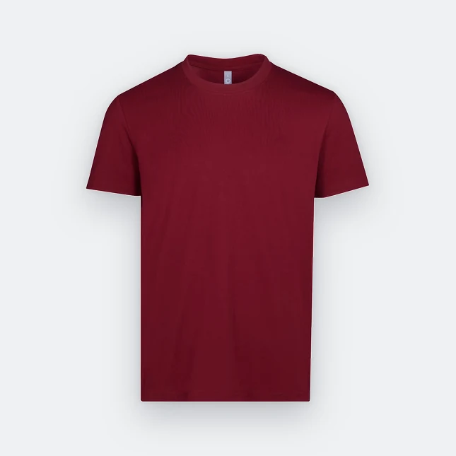 Rn60 combed cotton (190gsm) short sleeve basic t-shirt maroon colour view