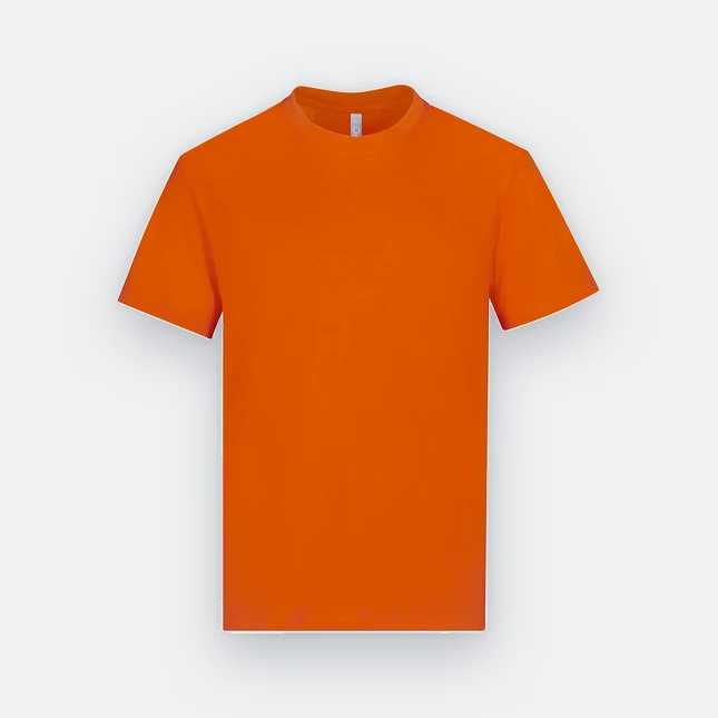 Rn60 combed cotton (190gsm) short sleeve basic t-shirt orange pro colour view