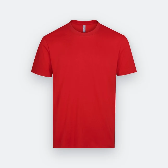 Rn60 combed cotton (190gsm) short sleeve basic t-shirt red colour view