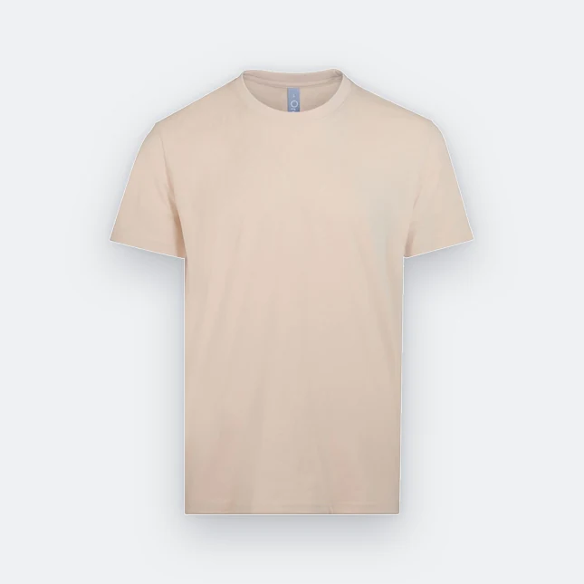 Rn60 combed cotton (190gsm) short sleeve basic t-shirt sand colour view