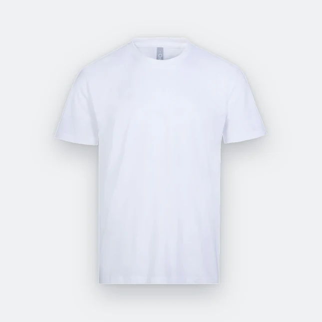 Rn60 combed cotton (190gsm) short sleeve basic t-shirt white colour view