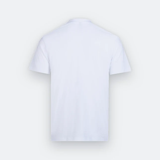 Rn60 combed cotton (190gsm) short sleeve basic t-shirt white back view