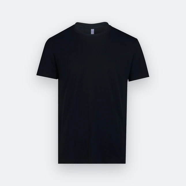Rn71 combed cotton (210gsm) short sleeve basic t-shirt black colour view