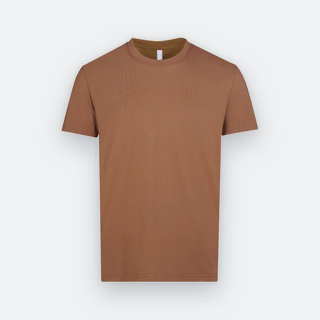 Rn71 combed cotton (210gsm) short sleeve basic t-shirt coca mocha colour view