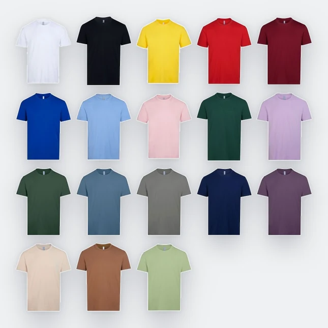 Rn71 combed cotton (210gsm) short sleeve basic t-shirt all colours