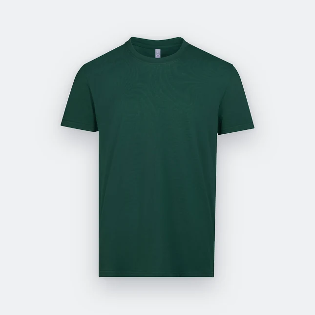Rn71 combed cotton (210gsm) short sleeve basic t-shirt forest green colour view