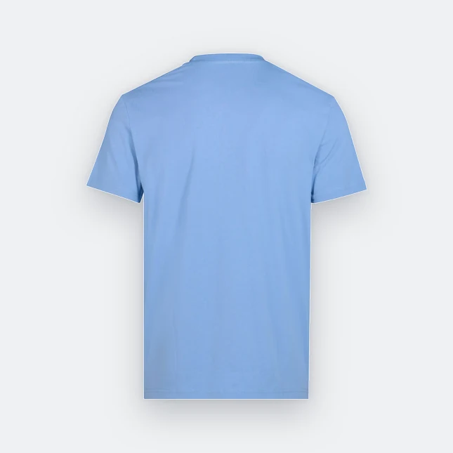 Rn71 combed cotton (210gsm) short sleeve basic t-shirt light blue back view