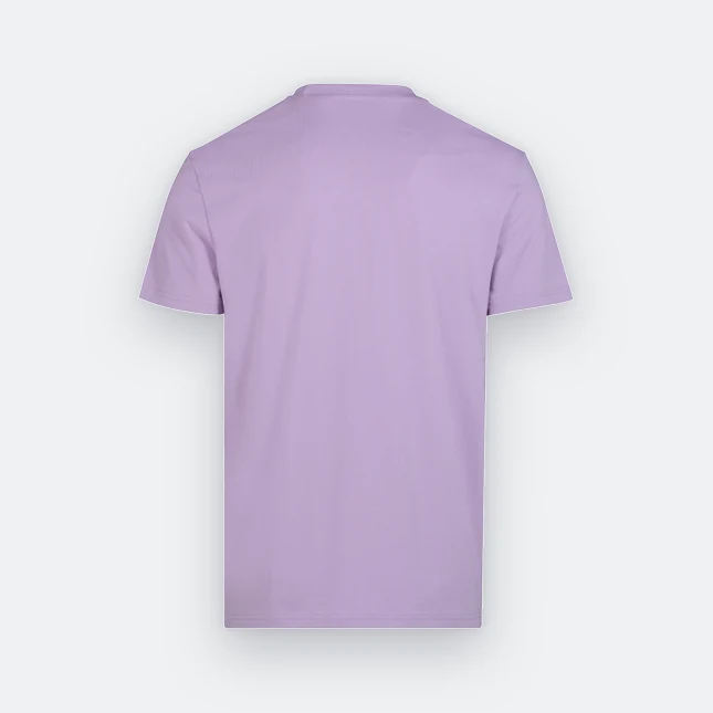 Rn71 combed cotton (210gsm) short sleeve basic t-shirt light purple back view