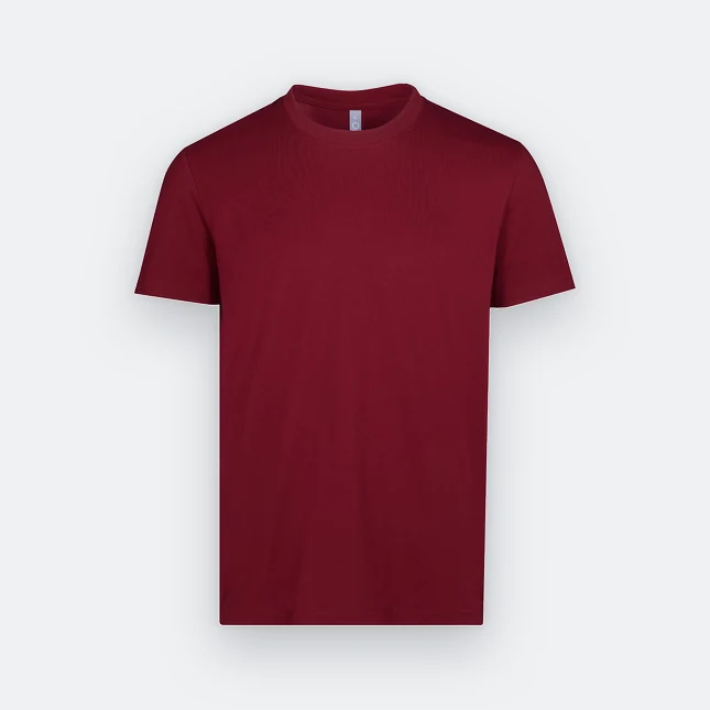 Rn71 combed cotton (210gsm) short sleeve basic t-shirt maroon colour view