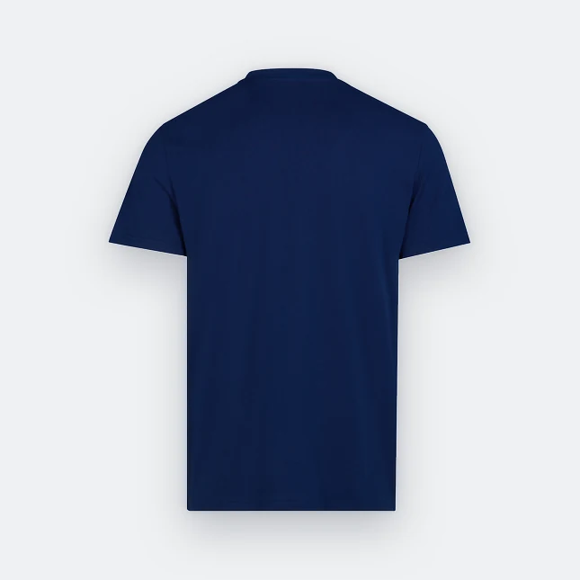 Rn71 combed cotton (210gsm) short sleeve basic t-shirt navy pro back view