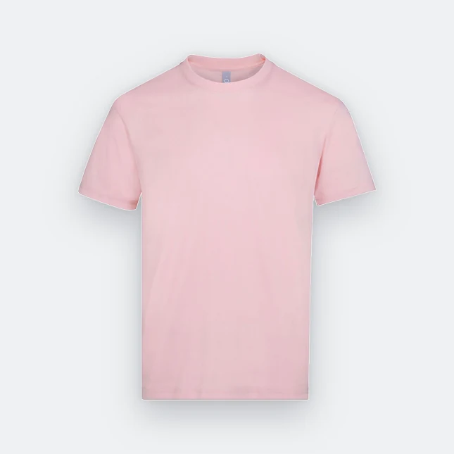 Rn71 combed cotton (210gsm) short sleeve basic t-shirt pink colour view