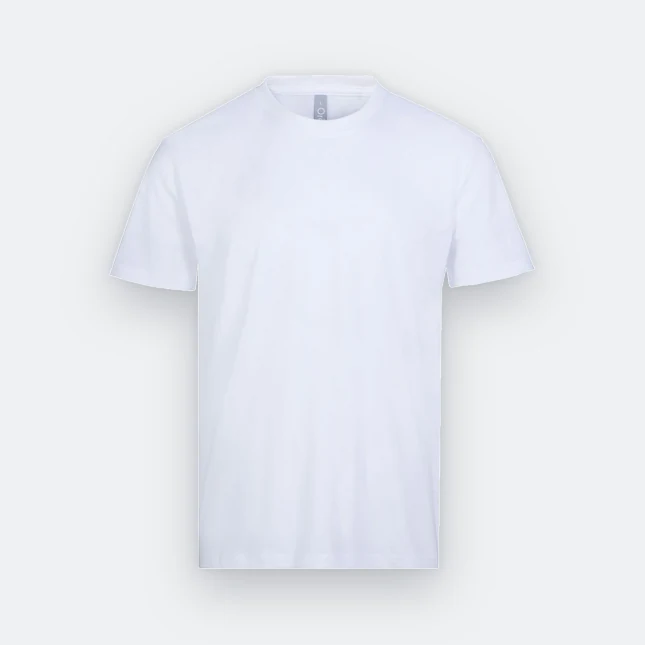 Rn71 combed cotton (210gsm) short sleeve basic t-shirt white colour view