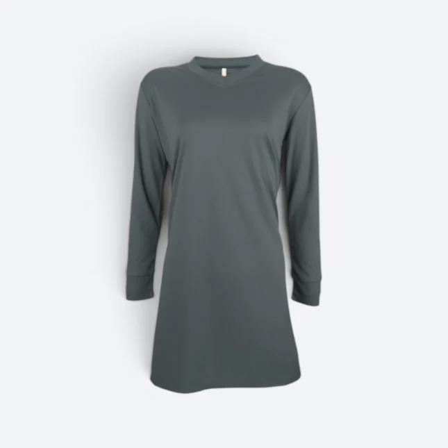 SK05 Quick Dry Long Sleeve Basic Muslimah Dark Grey Sk05 quick dry long sleeve basic muslimah dark grey colour view