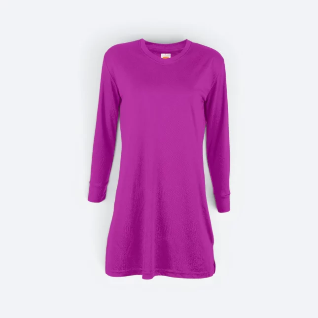 SK05 Quick Dry Long Sleeve Basic Muslimah Dark Purple Sk05 quick dry long sleeve basic muslimah dark purple colour view