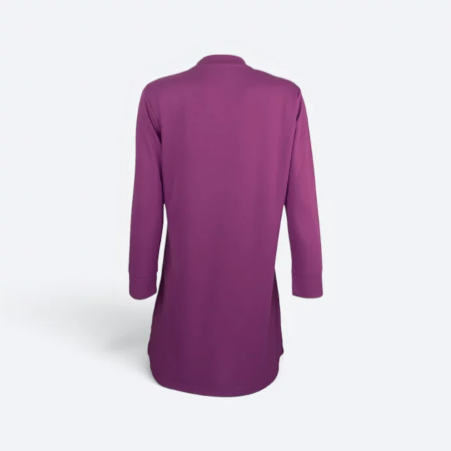 SK05 Quick Dry Long Sleeve Basic Muslimah Dark Purple Sk05 quick dry long sleeve basic muslimah dark purple back view